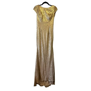 Babyonline D.R.E.S.S. golden full sequins drape back
